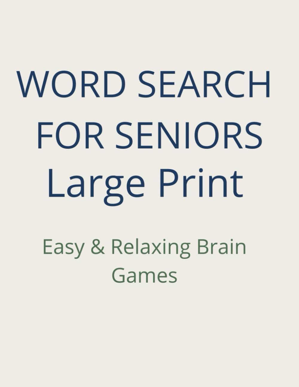 Word Search for Seniors: Large Print