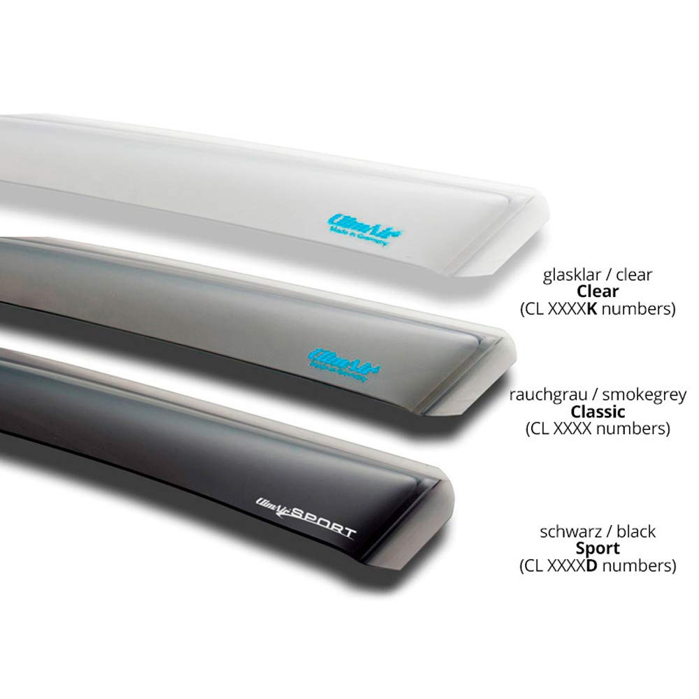 ClimAir Car Comfort Deflettori d'Aria Compatibile con Volkswagen Golf VIII HB 5-Porte & Variant 2020-
