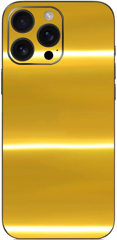 SopiGuard Sticker Skin for iPhone 16 Pro Max Full Body Wrap Precision Edge-to-Edge (Chrome Gold)