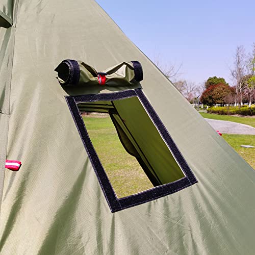 Carpa tipi para camping con ventana para estufa para 2-4 personas miniatura 5