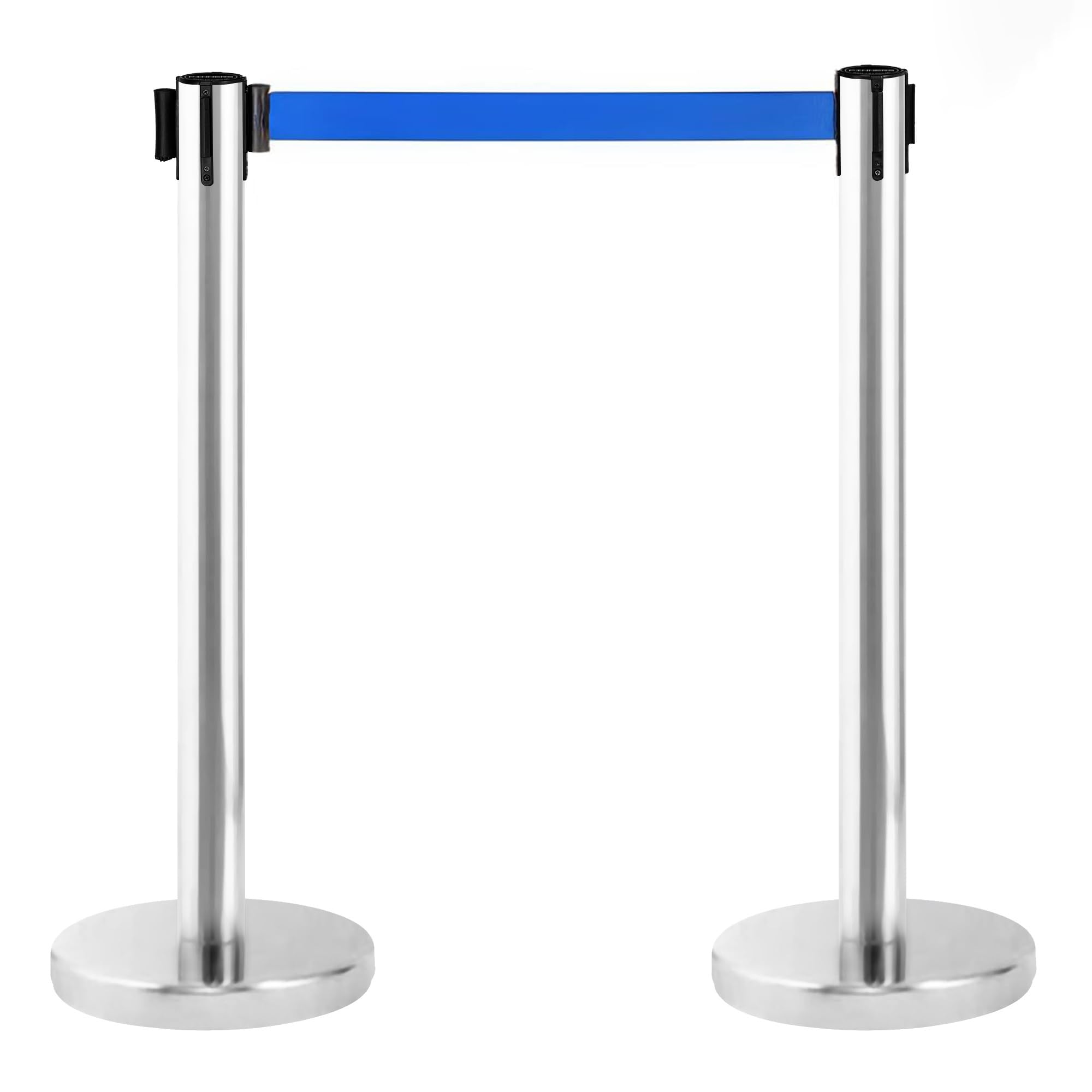 Poste Separador Cinta Extensible 3 metros (2uds) Barrera Delimitadora Prohibido el Paso