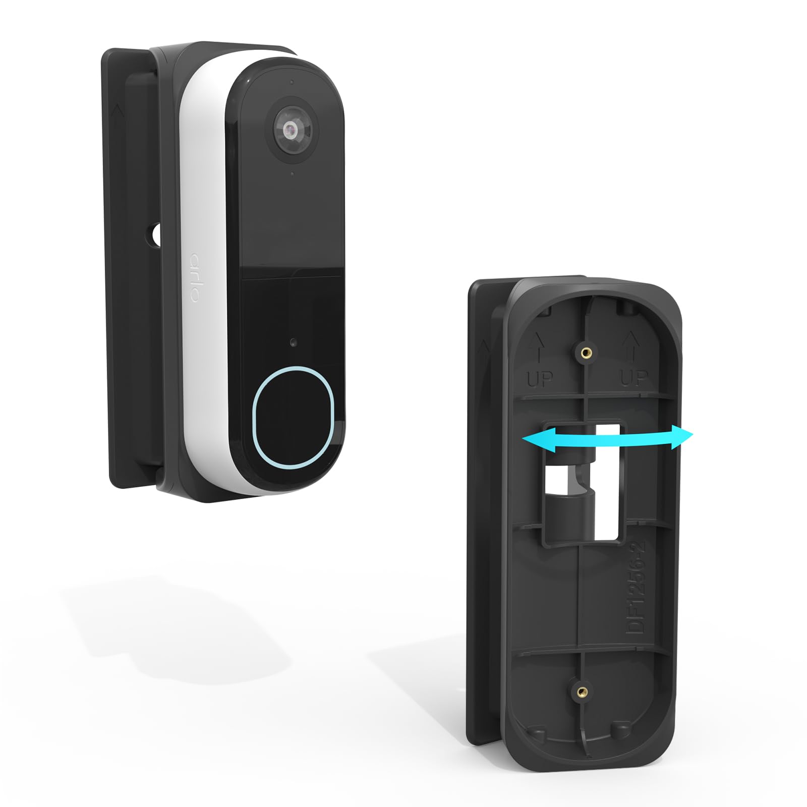 TIUIHU Adjustable Doorbell Angle Mount (0-45 Degrees) Compatible with Arlo HD Doorbell Camera Wireless, Video Doorbell Mounting Bracket Accessory, Black