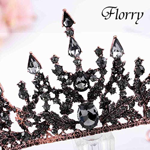Coronas de boda nupciales y tiaras de cristal para mujer 4