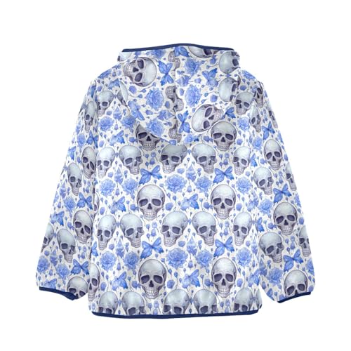 Skull Boys Fleece Coat,Children's Zip-Up Hoodie Jacket,Baby Warm Fashion Outerwear 3-10T,A1133042