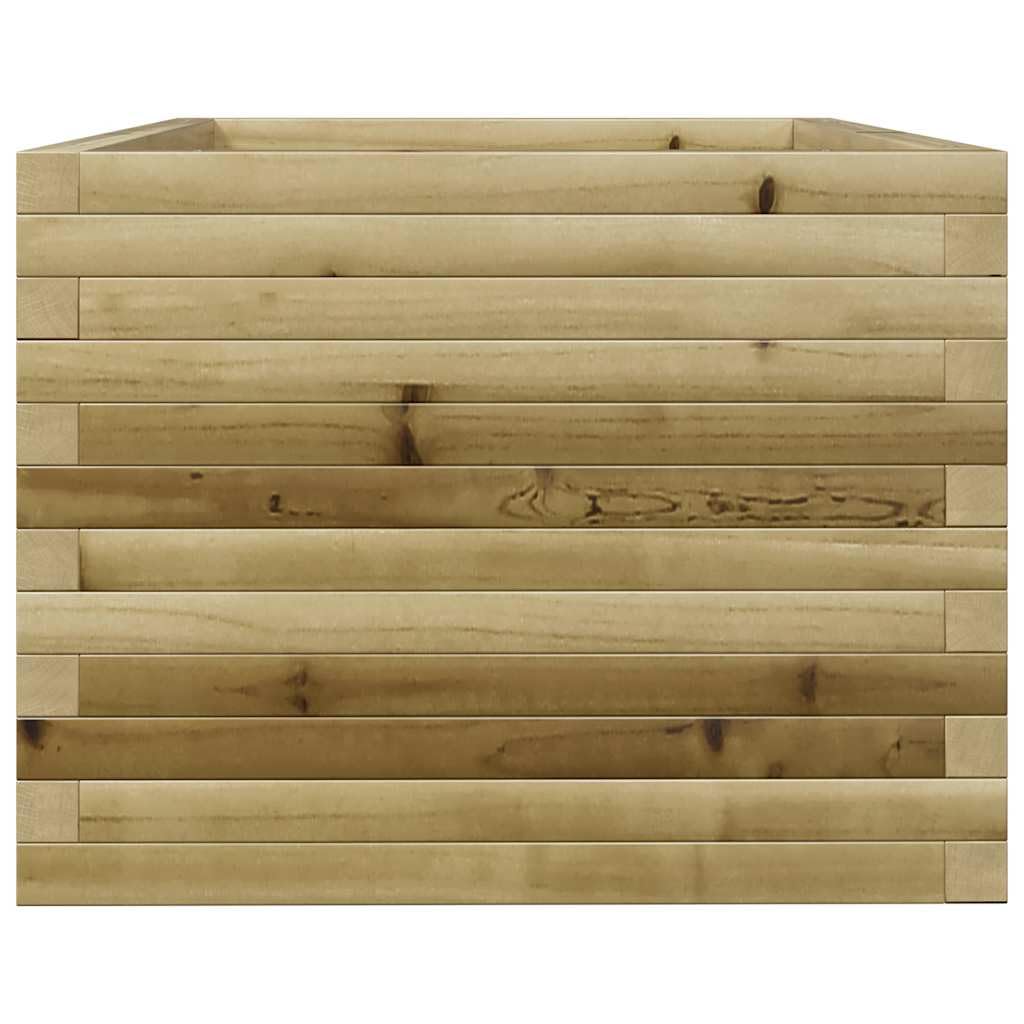 Macetero de madera de pino tratado a presión, 90 x 60 x 49,5 cm, bancal resistente con drenaje para jardín, balcón, terraza, interior y exterior, gran jardinera con almacenamiento de agua y