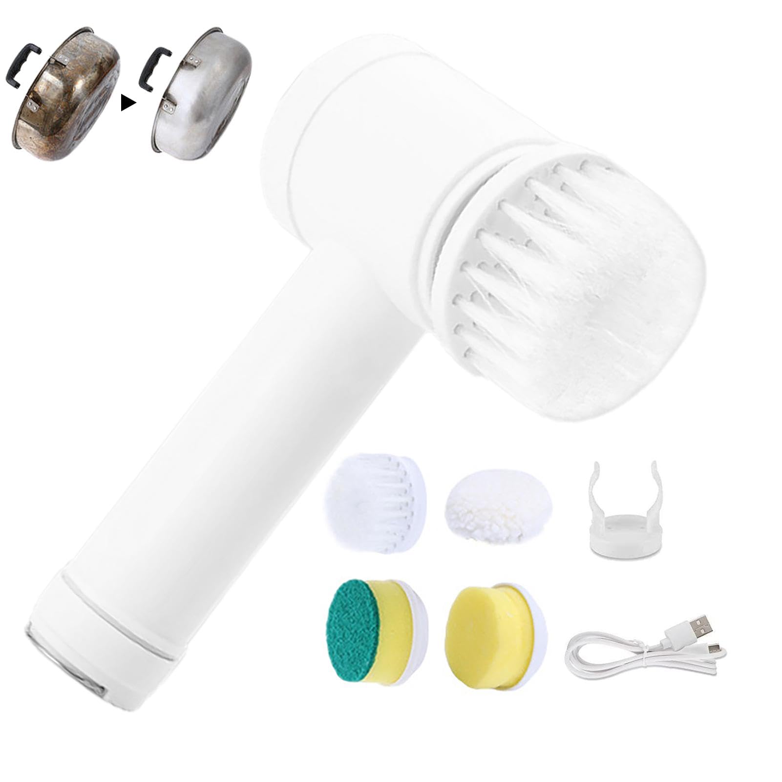 Electric Spins Scrubber - Powers Scrubber Spiin Ipx6 Waterproof Cleaning Brush Cordless Power Scrubber Handheld Scrub Brush for
