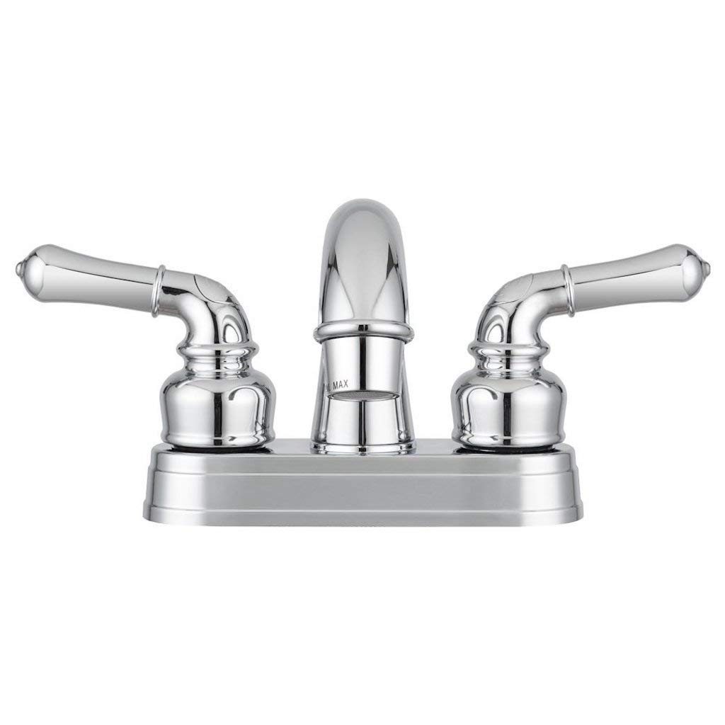 Dura Grifo clásica Dos Mango ARC Boquilla baño Grifo de RV – RV Baño Grifo para Todos los Viajes acople de, remolques, caravanas, 5 Ruedas