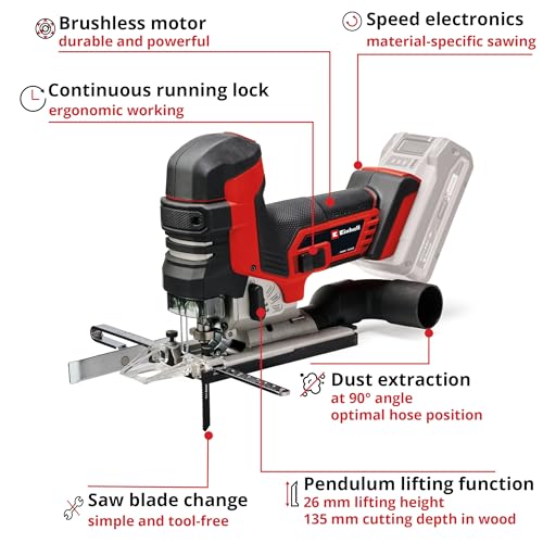 Einhell Professional Cordless Jigsaw 135mm 18V PXC Without Battery - Image 3
