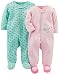 Simple Joys by Carter's Girls' 2-Pack Cotton Footed Sleep and Play