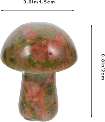 Miniatura 2 de Healifty Cristales en forma de corazón, 5 piezas, adorno de hongo de cristal, decoración de corazón, cristales caídos, piedras de cristal,