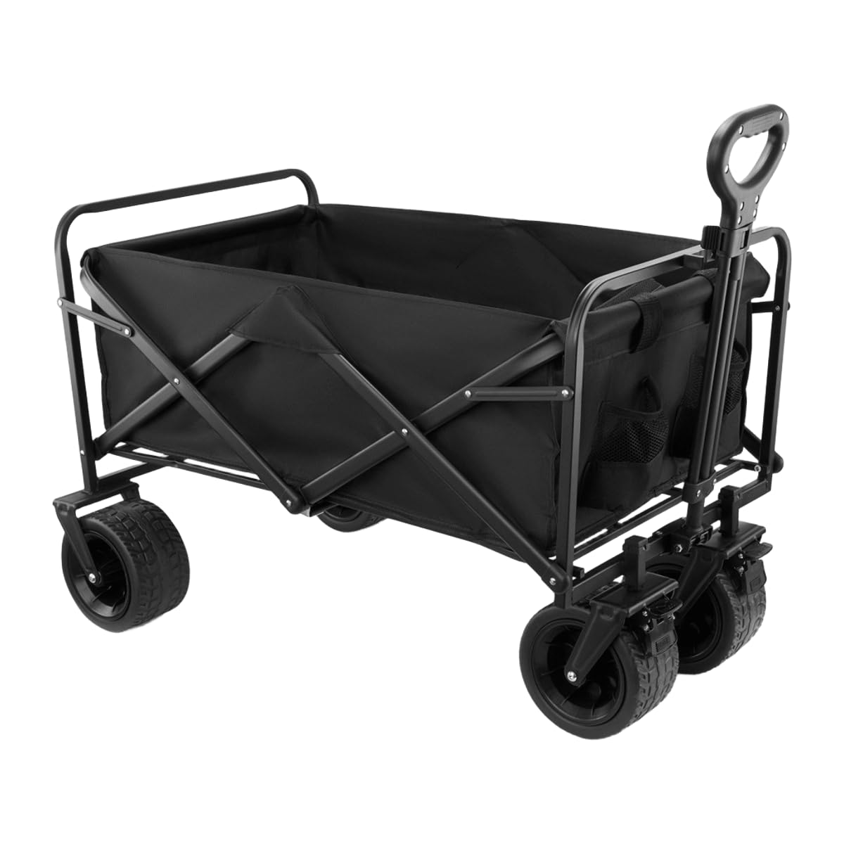 Hypermotion Carro Playa Plegable con Ruedas, Carrito Playa de Transporte 80L Carga 80kg, Carro Plegable con Ruedas Grandes 360°, Tela Oxford 600D, Mango Ajustable 66-92cm Camping