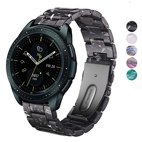 Bracelet résine noir 20mm pour Samsung Galaxy Watch 42mm