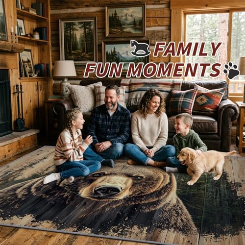 Tapete decorativo Wildlife 3x4 patas oso miniatura 7
