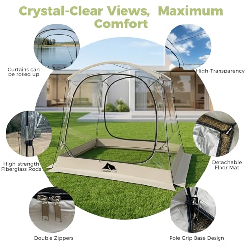 Carpa Burbuja Transparente Pop-Up para 1-4 Personas miniatura 3