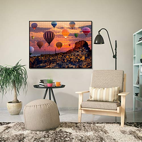 Vicloon Puzzle 1000 Teile, Erwachsenenpuzzle mit Heißluftballon Poster, Farbenfrohes Puzzle für Erwachsene und Kinder ab… – Bild 7