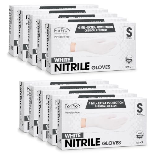 Image of ForPro Disposable Nitrile Gloves, Chemical Resistant, Powder-Free, Latex-Free, Non-Sterile, Food Safe, 4 Mil