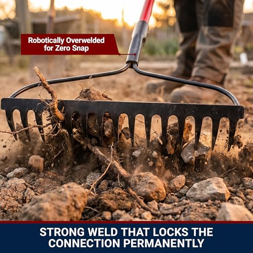 Rastrillo Bow Rake Bully Tools 16" Púas Acero Pesado miniatura 6