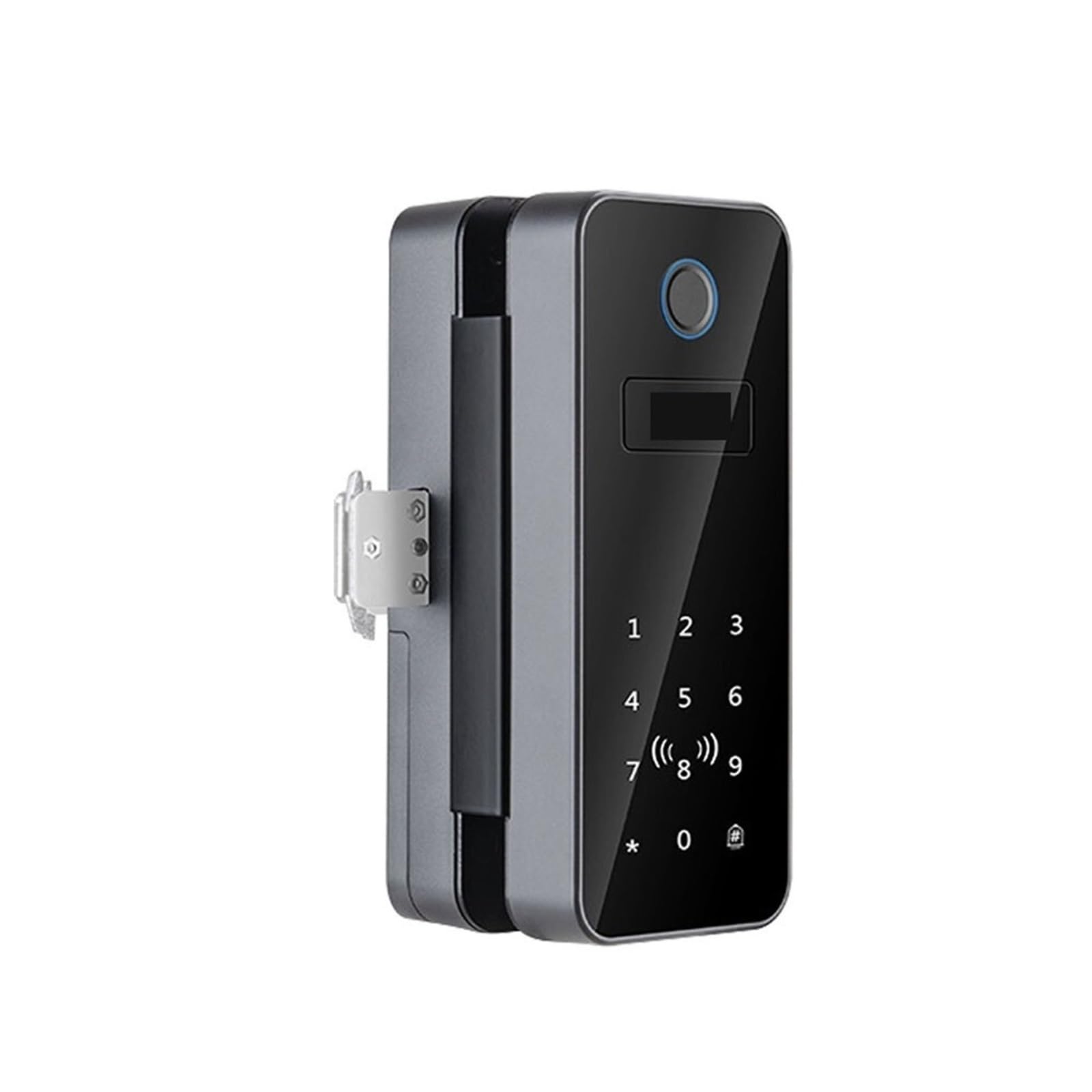 Inteligentny zamek, Elektroniczna Blokada Drzwi Szklanych Bluetooth Z Rozpoznawaniem Odcisków Palców, Inteligentna Aplikacja, Karta RFID, Biometryczne Odblokowanie Zamka(B12-remote control)