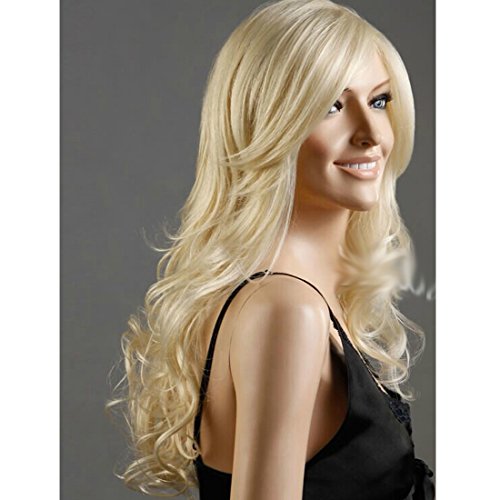 HSG 100% Kanekalon Usa Hot Wig Women Long Blond Wig Hair and Weaves Stock Good Wigs Elegance Fashion Girls Wig