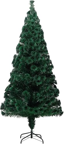 Miniatura 2 de Árbol de Navidad artificial con soporte, fibra óptica verde de 6 pies, ponte festivo con nuestro árbol de Navidad, toque festivo para vacaciones