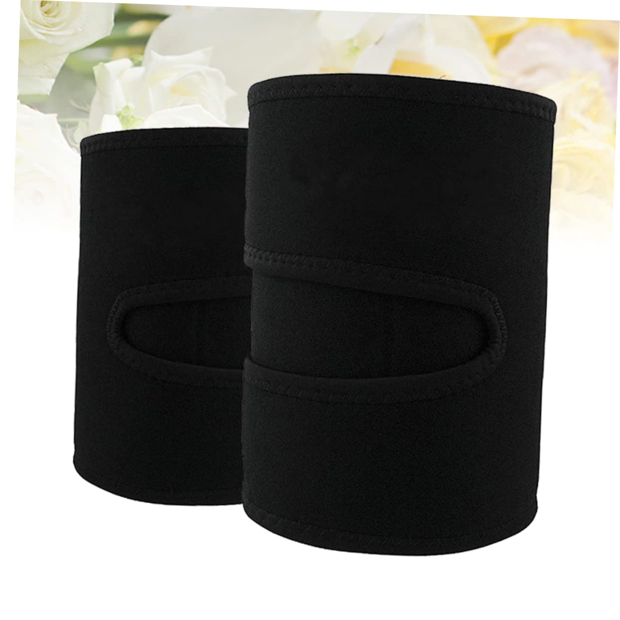 FOMIYES 2pcs Thigh Arm Sweat Band Neoprene Brace Adjustable Wrap Sports Strap for Bodybuilding Strength Training