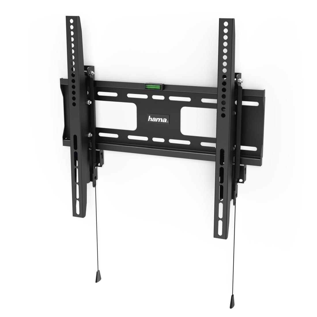 Hama Support Mural TV Dispositif Antivol Garantie 10ans (TV 32" à 65", 81 à 165cm 50Kg Max, Idéal espaces publics, Compatible VESA, Chevilles Fischer founis, Système Easy Fix) Noir
