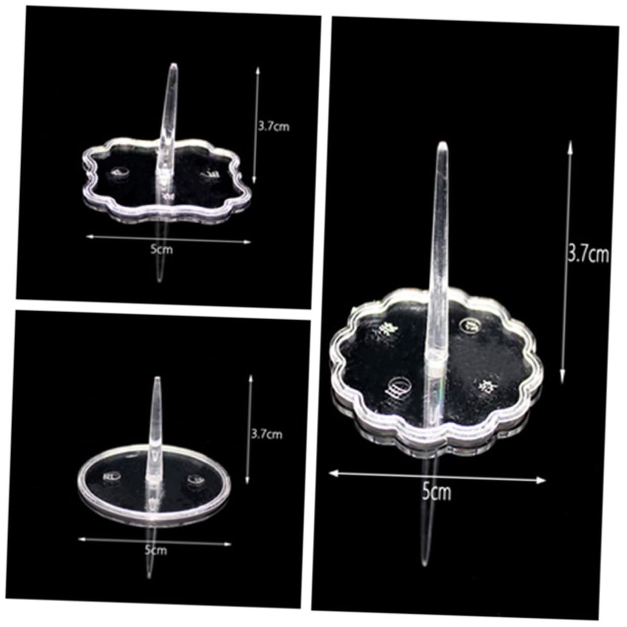 GLEAVI 100pcs Clear Plastic Cake Insert Base Tray Round Lace Cake Decor Display for Home Dessert Shop Restaurant Decoration and Presentation