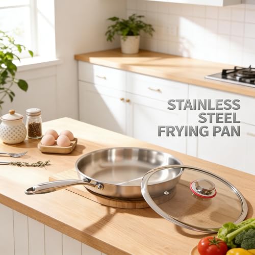 Sartén Wok de Acero Inoxidable 316 con Tapa 8.66 in miniatura 5