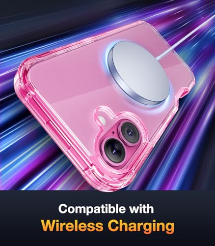 Image of Diaclara Designed for iPhone 16 Plus Case, Full Body Rugged Case with Built-in Touch Sensitive Anti-Scratch Screen Protector, Upgraded [Full Camera Protection] for iPhone 16 Plus 6.7 inch,Clear Pink