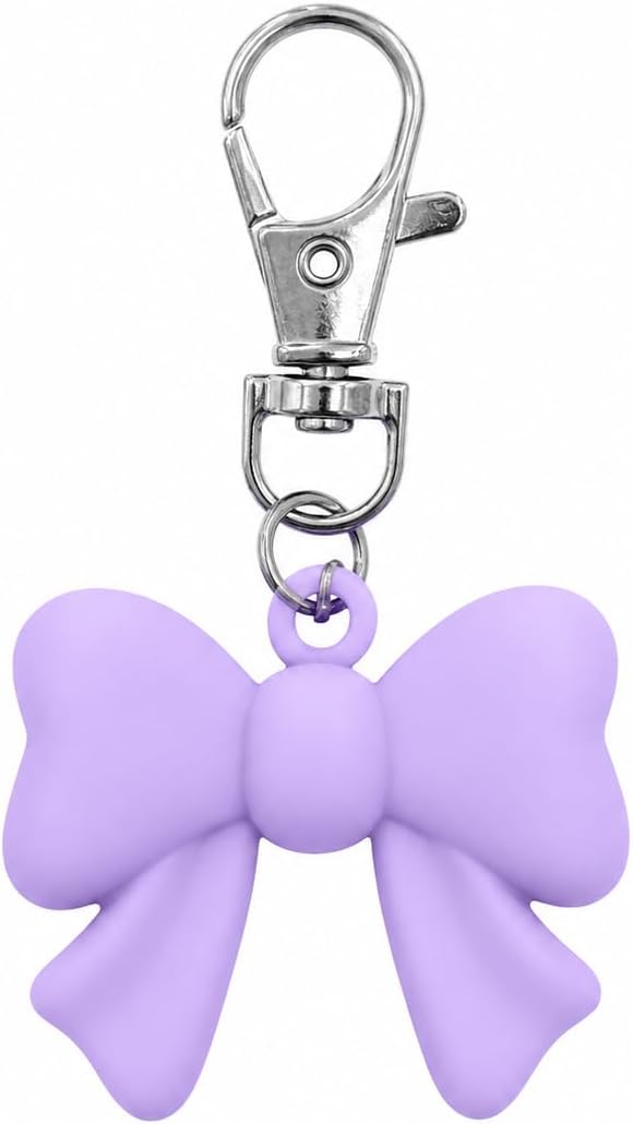 Silicone Lip Gloss Holder with Bow Charm and Clip
