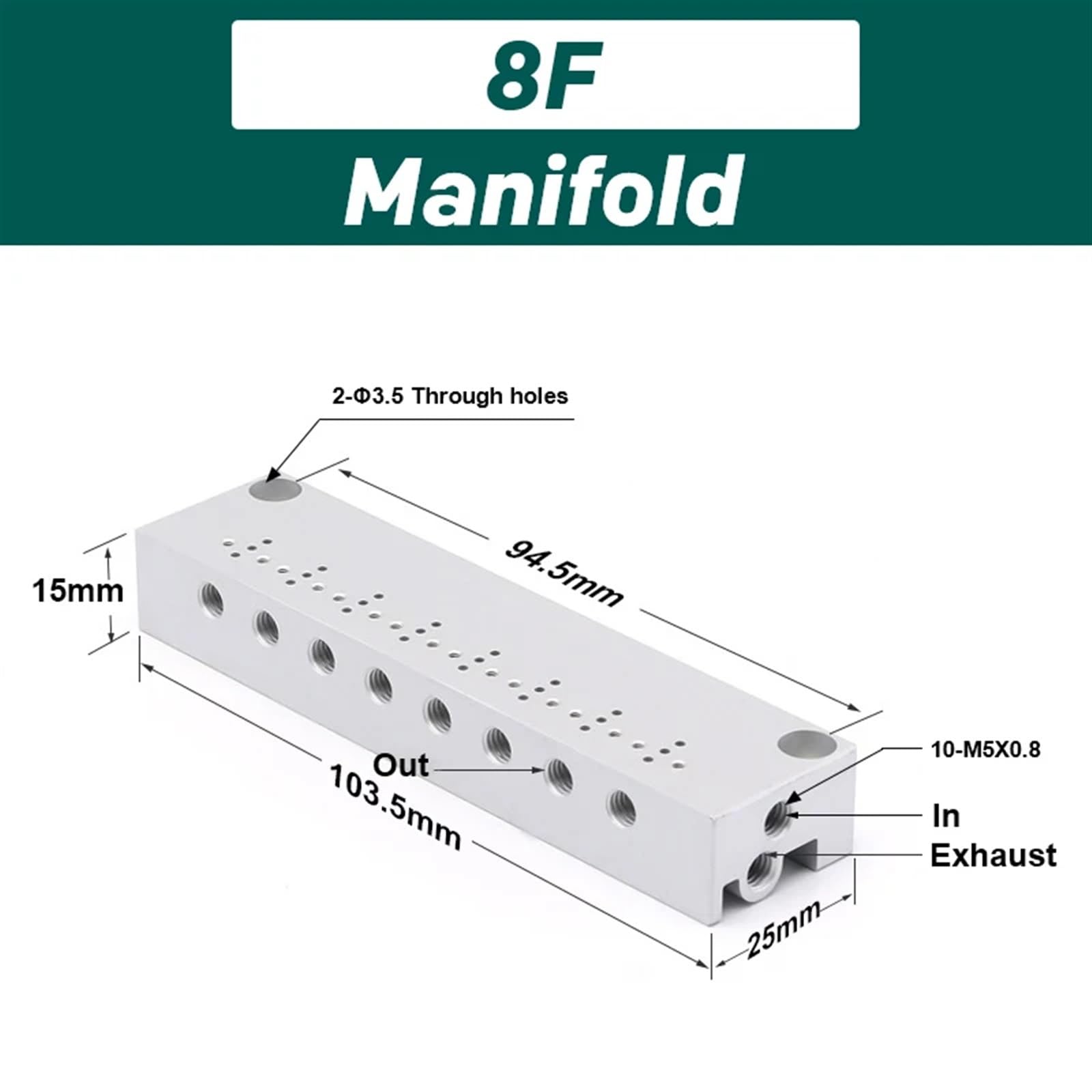 Hochfrequenz-Miniatur-Magnetventil, 10 mm Luftventil, 30 Hz, Zwei-Positionen-Dreiwege-Steuerventil, 24 V, 12 V, 6 V, Vakuumventil(Manifold 8f)