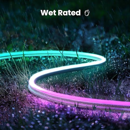 Image of Feit Electric Smart LED Neon Flex Strip Lights, 10FT, Bendable, RGBW Color Chasing, Dimmable, 2.4Ghz WiFi Enabled, Compatible with Alexa and Google Home Asst, Music Sync, Remote App, NF10 /CHASE /WP /AG