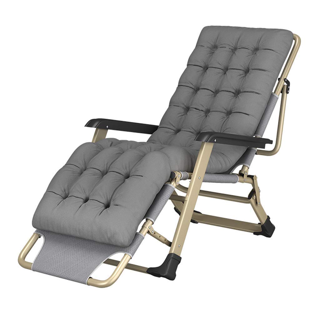 Chaise Longue Zero Gravity inclinable réglable avec structure renforcée grise 260kg