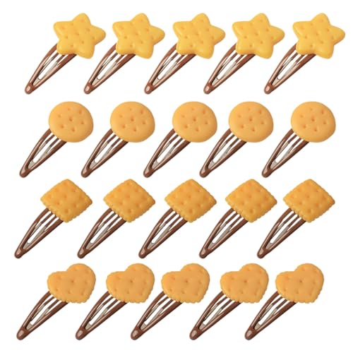 Ximimark Biscuit Hair Clips - 20 Assorted Snap Clips for Non-slip Side and Bangs styles Cre image 2