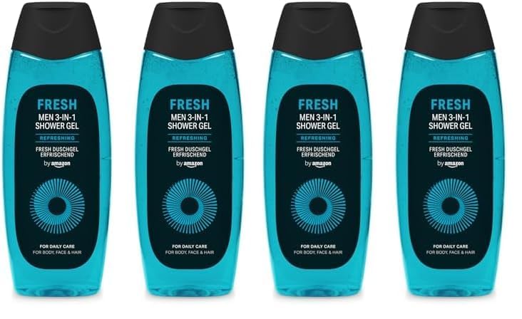 by Amazon Fresh 3in1 Duschgel, für Herren, 2 x 500 ml (Packung mit 2)