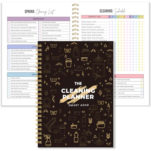 Cleaning Planner for ADHD Cleaning Schedule and Checklist for Adults Daily Weekly Monthly Cleaning and Organization Planner with Task Board