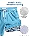 maamgic Mens Swim Trunks with Compression Liner 7 Inch Inseam Mens Bathing Suit Quick Dry Swimming Trunks Swimsuit Blue Leaf Medium