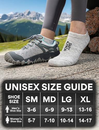 Image of Juclise Alpaca Wool Lightweight No Show Hiking Socks Breathable Moisture Wicking Cushioned Anti Blister Merino Outdoors