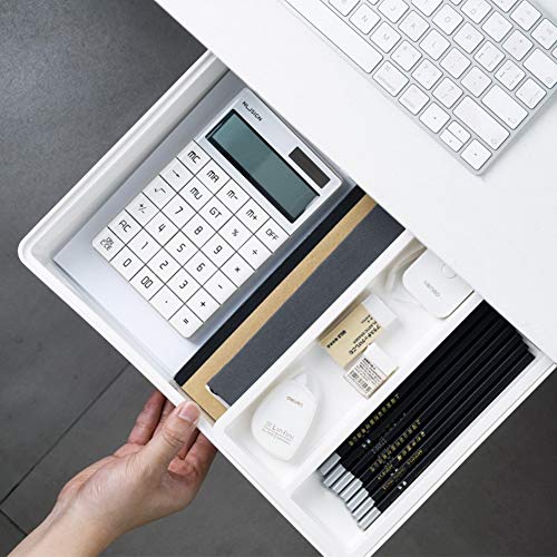 Honlibey Under Desk Drawer Self-Adhesive, Under Desk Pencil Drawer Tray, Under Desk Storage, Attachable Hidden Drawer Under Desk for Office School Home Kitchen (Large Size)