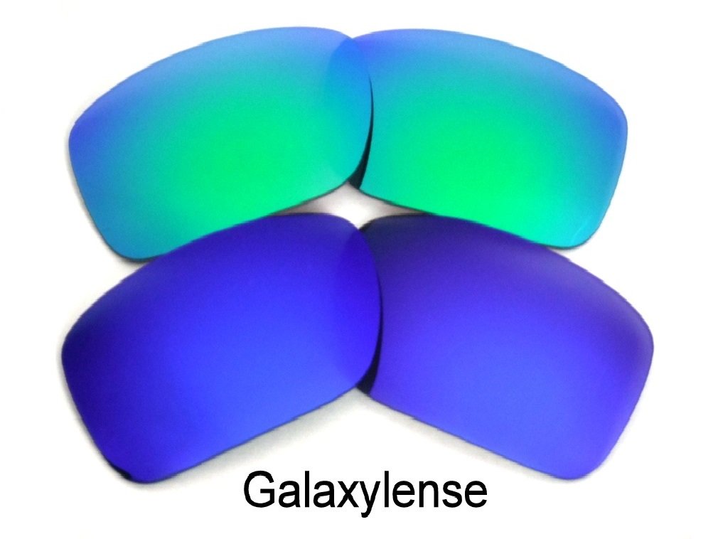 Galaxy Replacement Lenses For Oakley Oil Drum Sunglasses Blue/Green Polarized