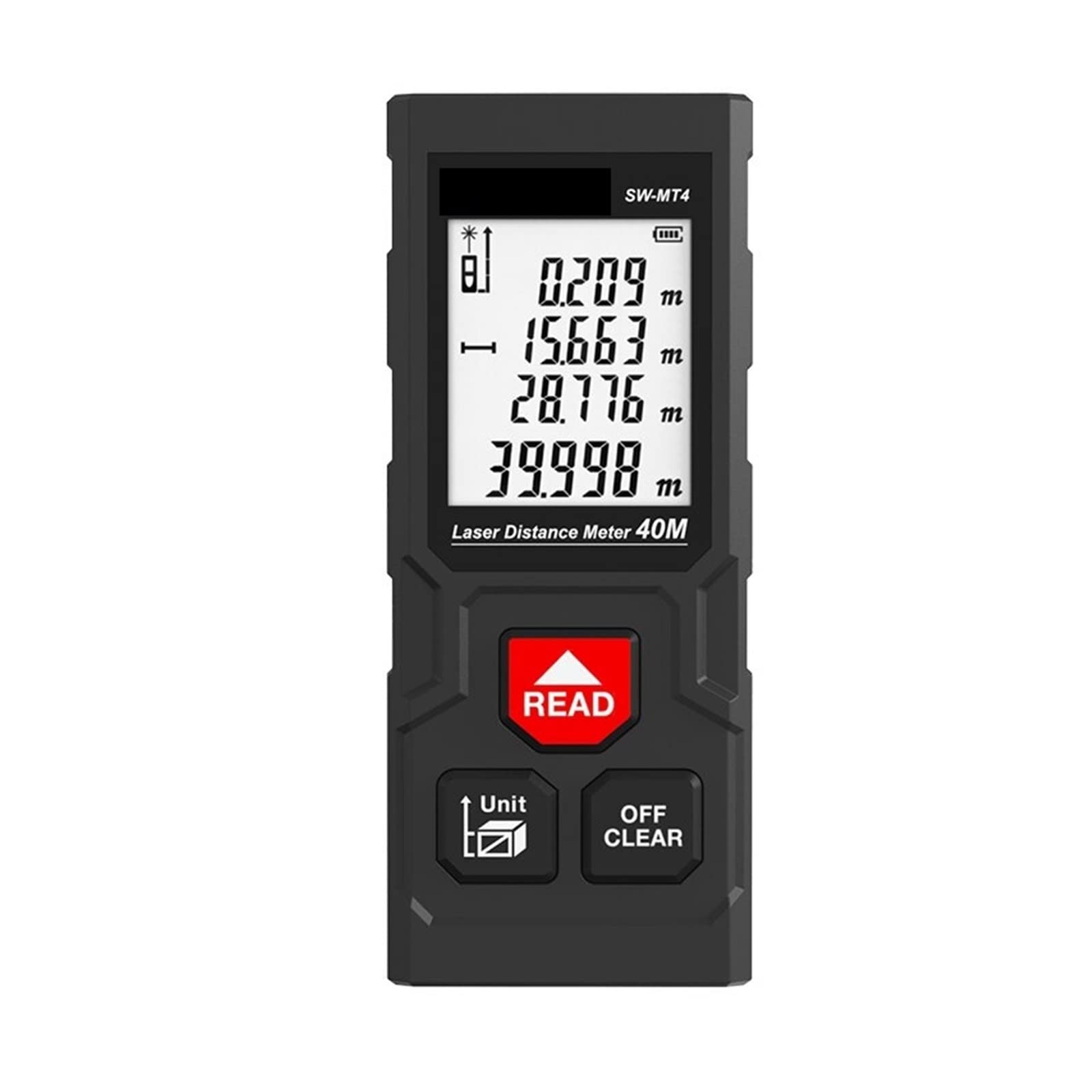 Medidor de Superficie terrestre Medidor de Distancia láser 40M 50M 100M 120M Telémetro Cinta láser Telémetro Regla de Ruleta Digital para Terreno montañoso(H-D120A 120M)