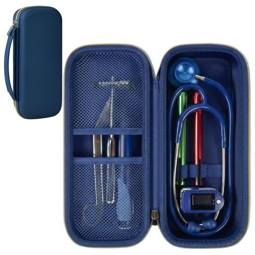 Image of ALKOO Stethoscope Case for 3M Littmann Classic III /Cardiology IV, RoyalBlue | for MDF Acoustica Stethoscopes, for Nurses, Doctors, Nursing School Essentials, Students, Clinic, EMS, Travel, Hard Bag Only