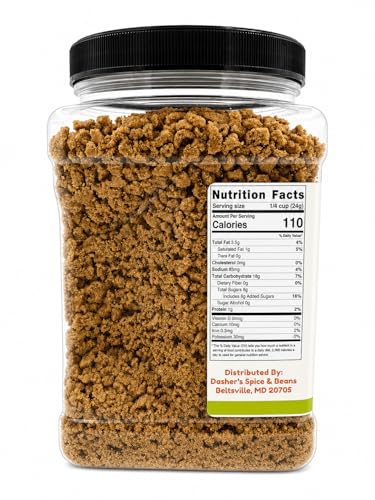 Image of Butter Cookie Crunch 1.5 lb | Buttery Cookie Crumble Dessert Topping | Ice Cream Baking Yogurt Milkshake Topping | Resealable Jar | Dasher's Spice & Beans