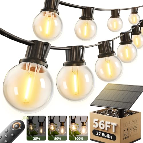 addlon 56FT(50+6) Solar String Lights Outdoor...