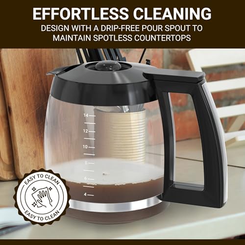 image for COSPARX 14-Cup Replacement Carafe Compatible with Cuisinart Coffeemake