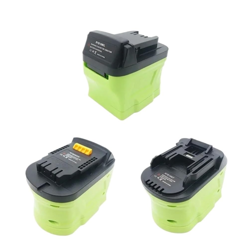 Kompatybilny z akumulatorami litowo-jonowymi Ni-Cd/mAh Ryobi Konwertuje na kompatybilny z narzędziami Makita/Dewalt/Milwaukee RYB18MT RYB20DW RYB18MIL Adapter baterii(RYB20DW)