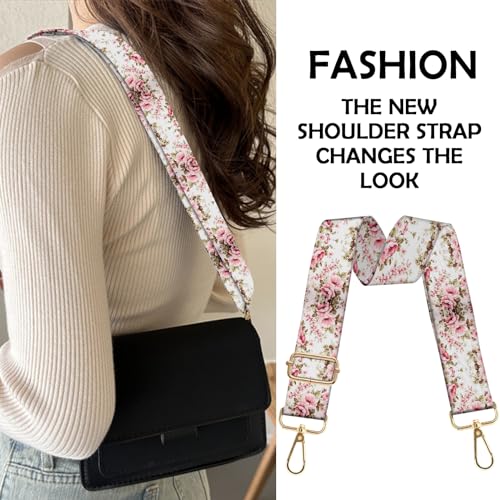 Image of Purse Strap Crossbody Shoulder Canvas Straps 1.5 inch Wide Replacement Adjustable Aesthetic Cute for Women Girls Bag