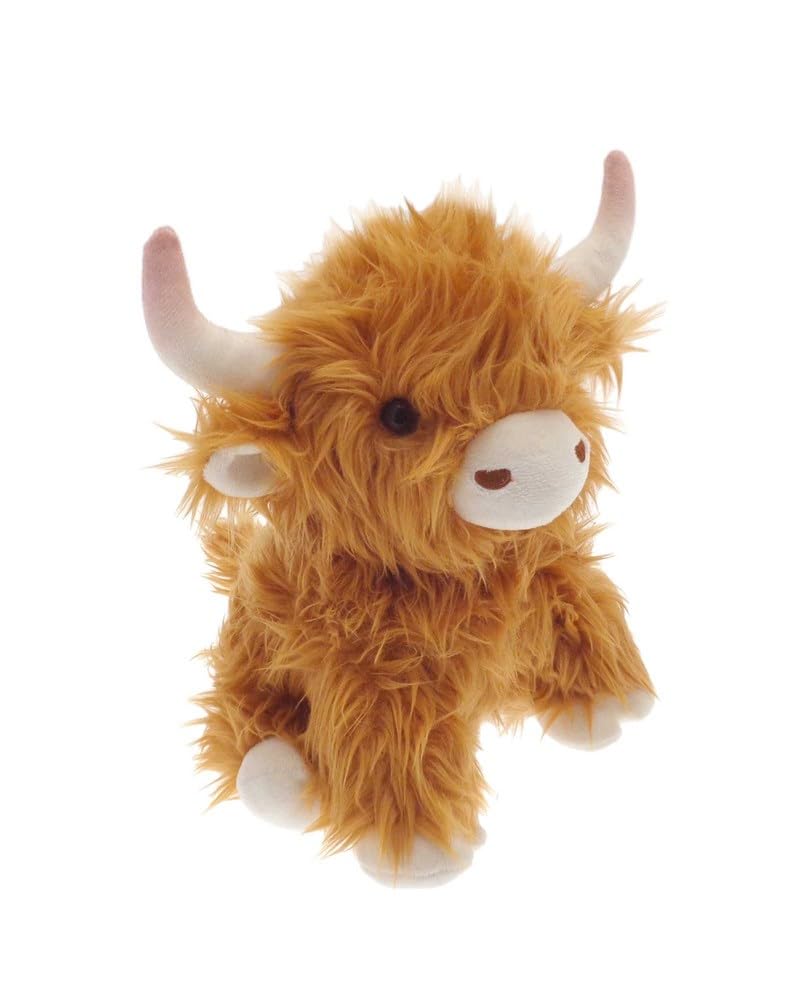 Country Club Highland Cow Design Novelty Door Stops - Super Soft Fleece - Brown