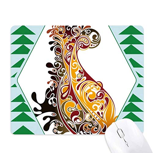 Tapis de souris silhouette paon en caoutchouc de qualité supérieure pour bureau