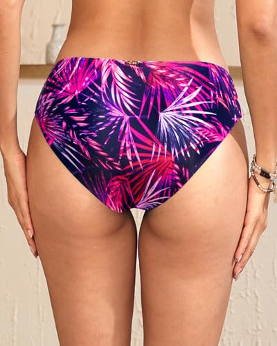 Image of Daci Women's Mid-Rise Full-Coverage Bikini Bottom | Mid-rise bikini bottom with full rear coverage in 82% nylon and 18% spandex for comfortable swimming and beachwear